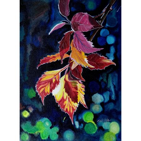 Autumn Leaves Canvas Painting by Artist Snehaprava Maharana
